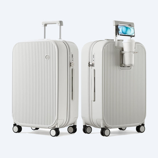 Luggage - MIXI - Rolling Suitcase w/ Phone + Cup Holder [20in/24in/26in + wheels]